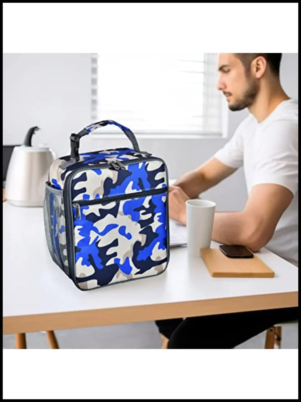 Insulated Lunch Bag Large Capacity Waterproof Oxford Cloth with Detachable